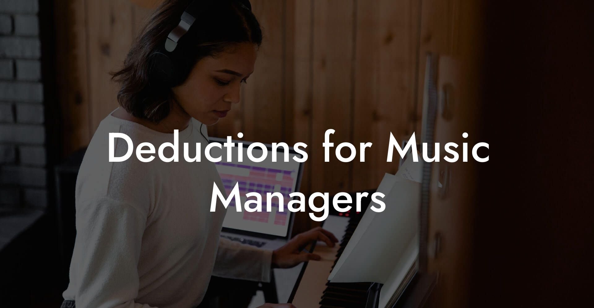 Deductions for Music Managers