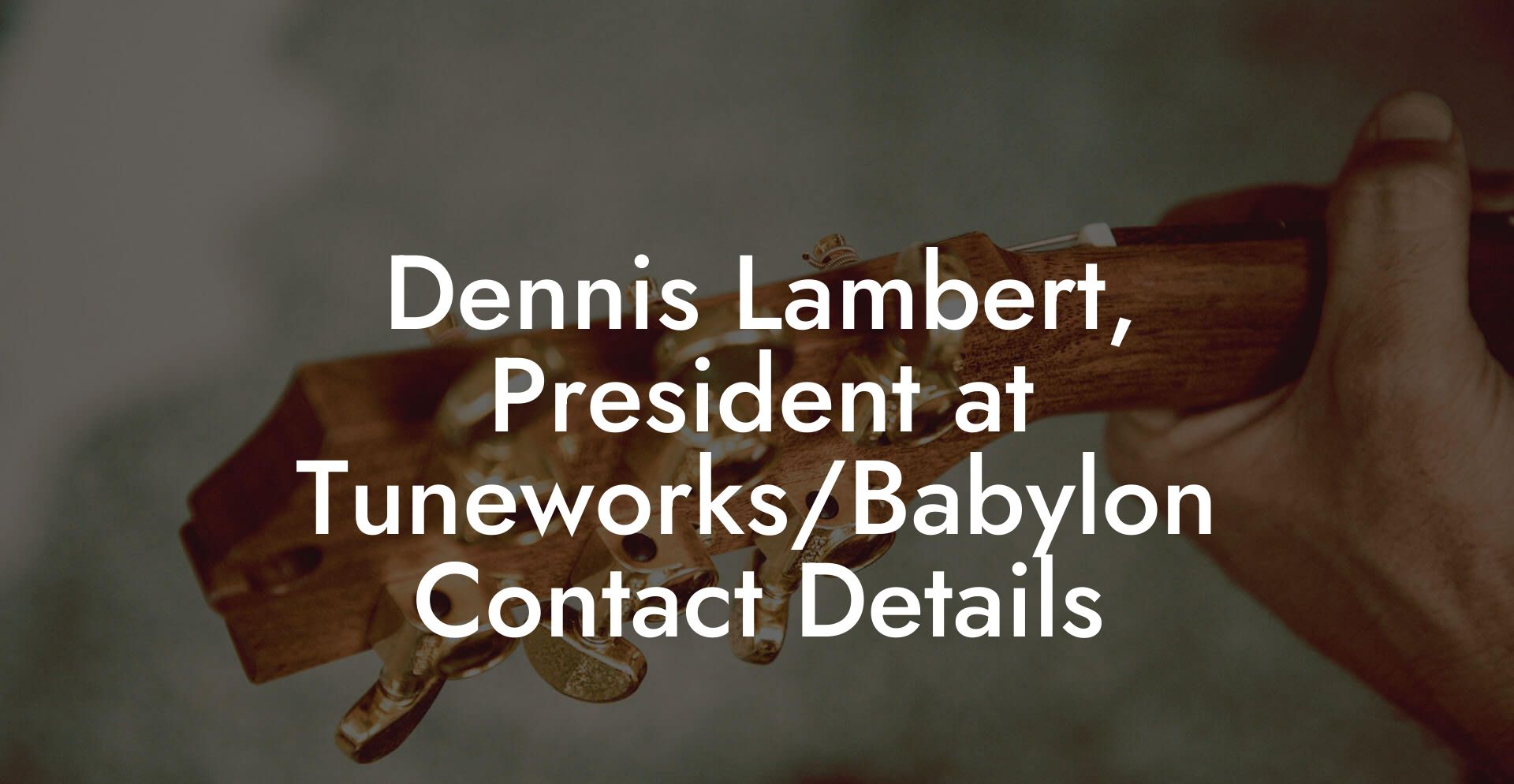 Dennis Lambert, President at Tuneworks/Babylon Contact Details