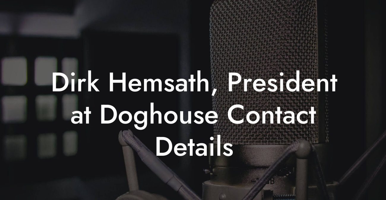 Dirk Hemsath, President at Doghouse Contact Details