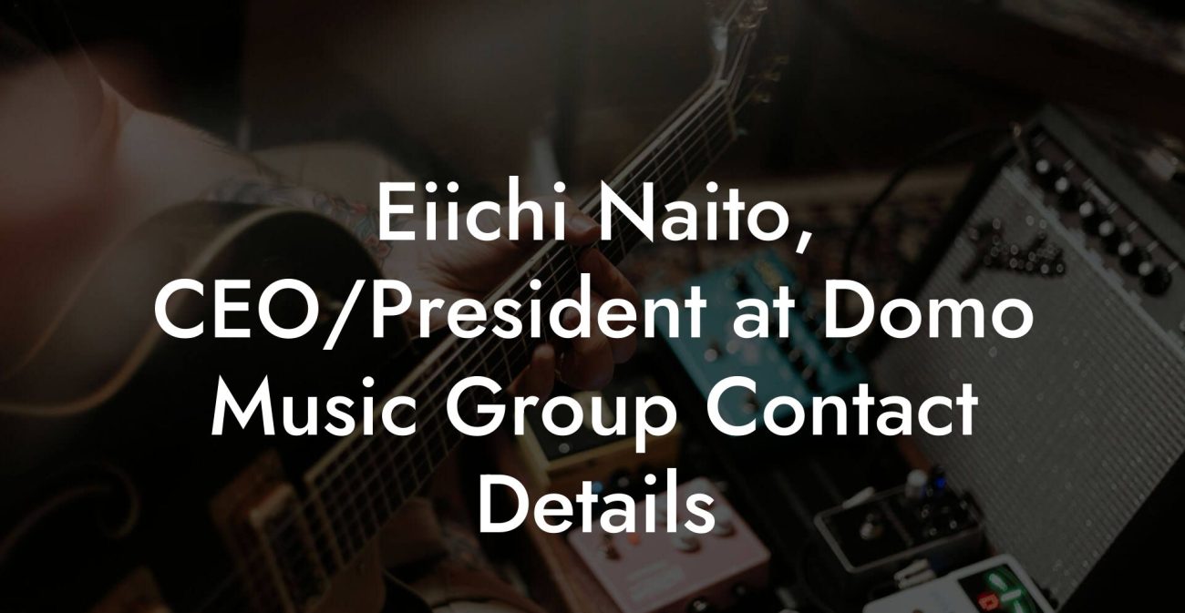 Eiichi Naito, CEO/President at Domo Music Group Contact Details