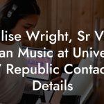 Elise Wright, Sr VP Urban Music at Universal / Republic Contact Details