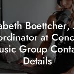 Elizabeth Boettcher, A&R Coordinator at Concord Music Group Contact Details