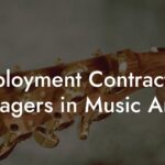 Employment Contract for Managers in Music Artists