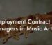 Employment Contract for Managers in Music Artists