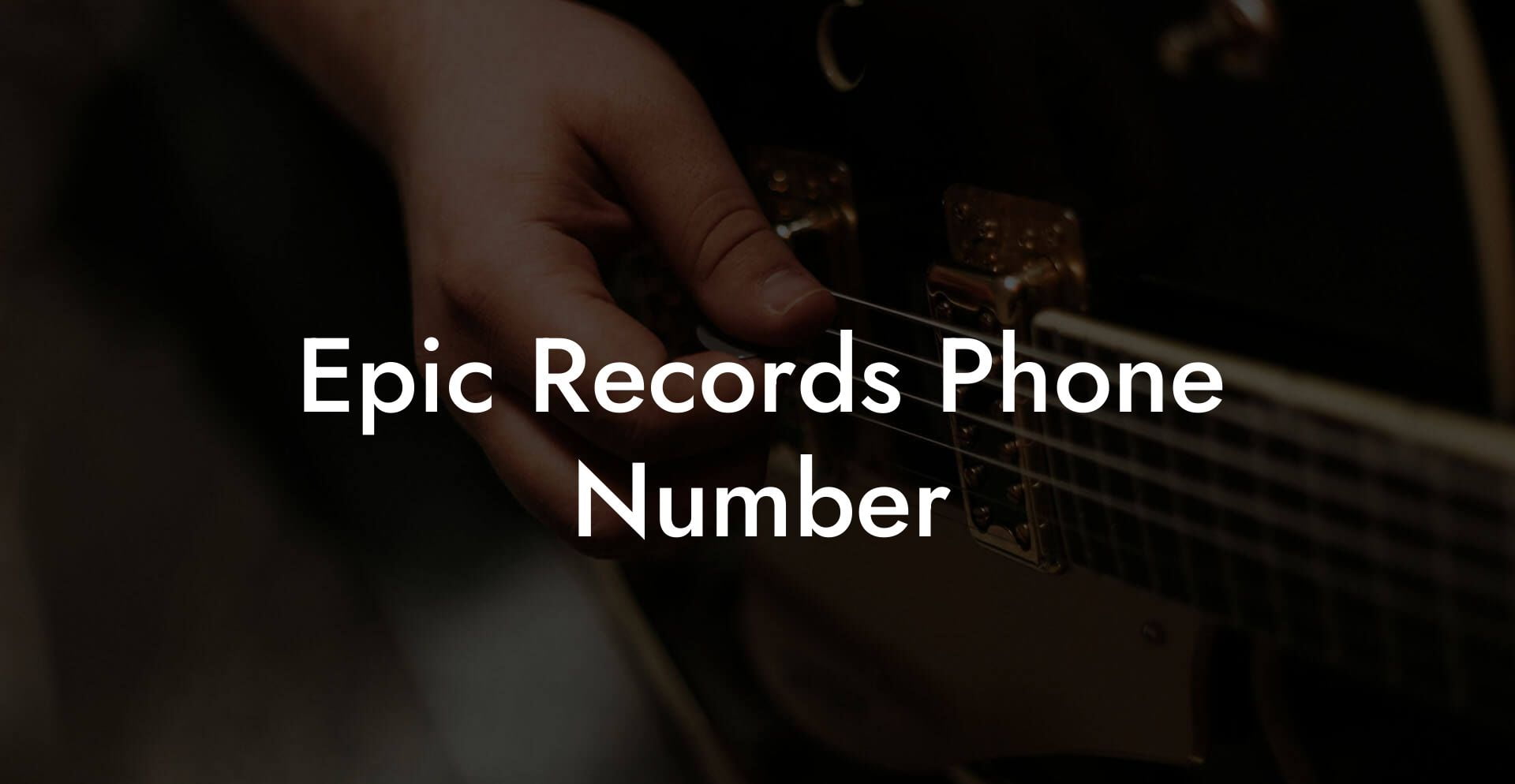 Epic Records Phone Number