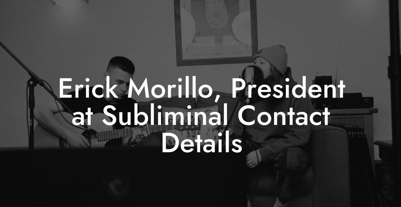 Erick Morillo, President at Subliminal Contact Details