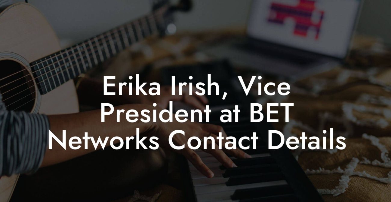 Erika Irish, Vice President at BET Networks Contact Details