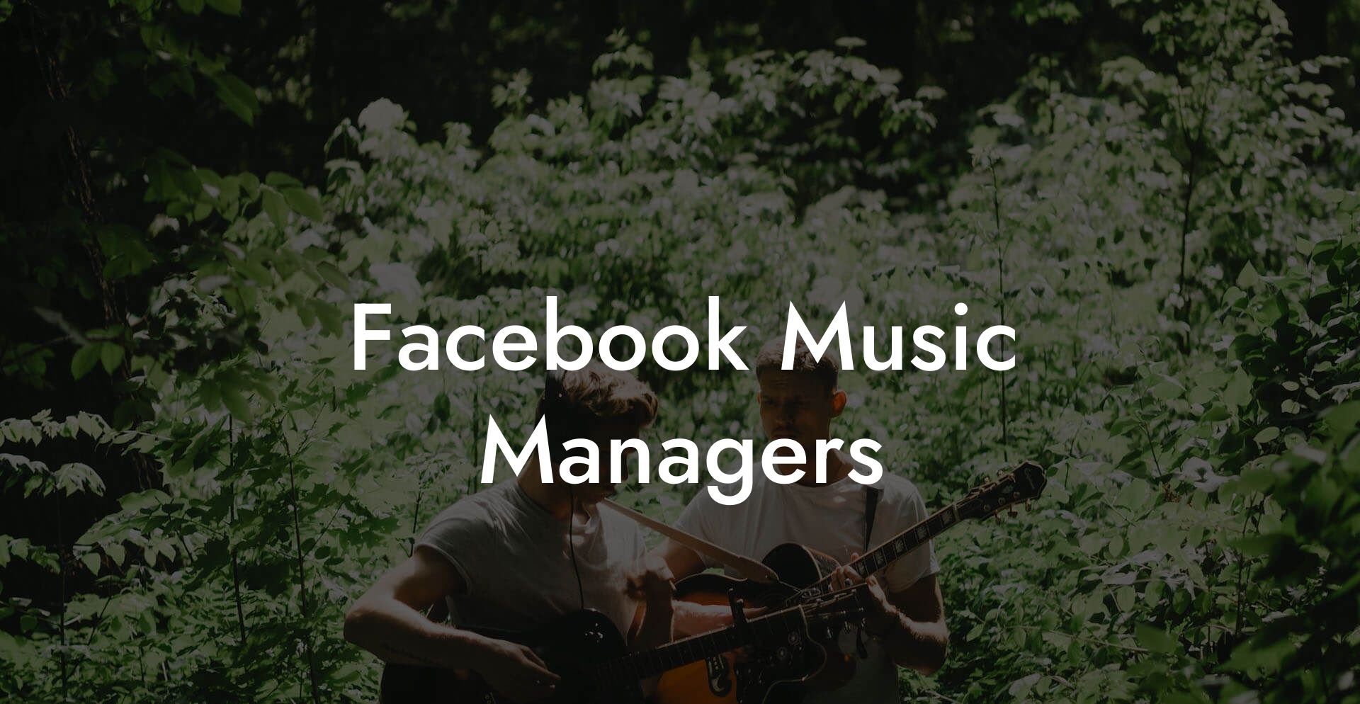 Facebook Music Managers