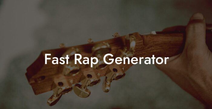 Fast Rap Generator - Lyric Assistant