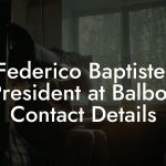 Federico Baptiste, President at Balboa Contact Details