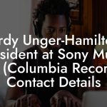 Ferdy Unger-Hamilton, President at Sony Music UK (Columbia Records) Contact Details