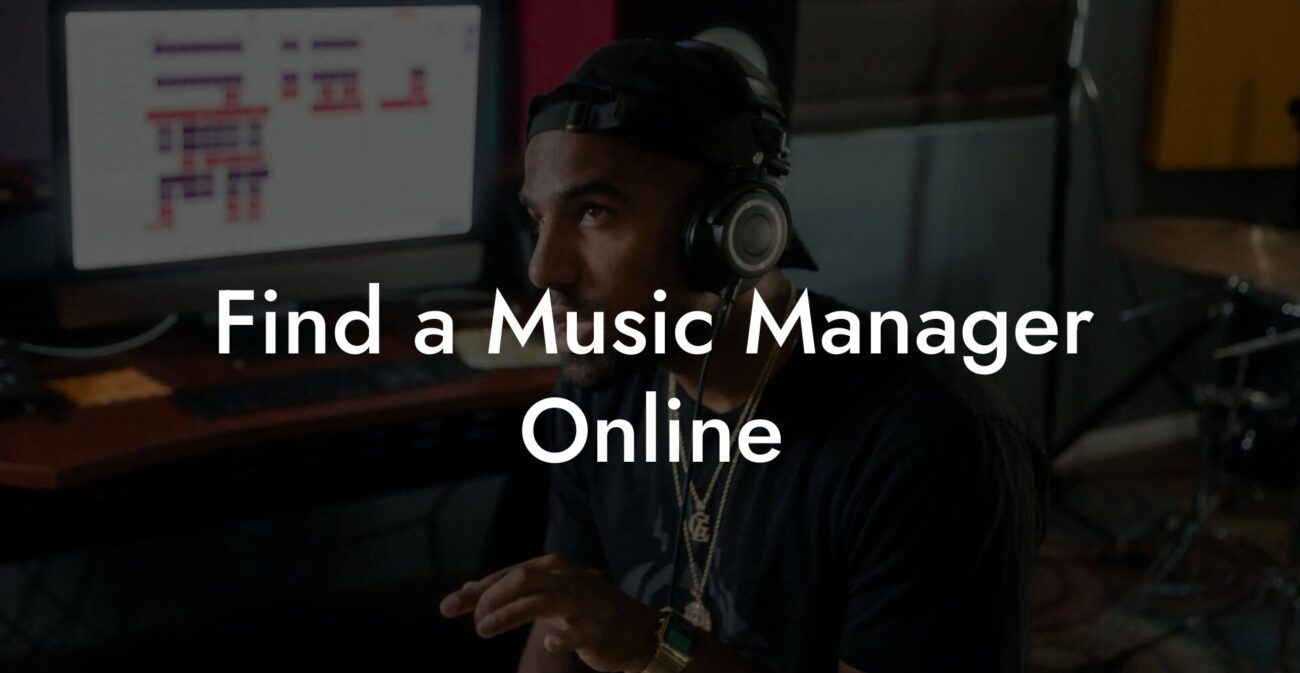 Find a Music Manager Online