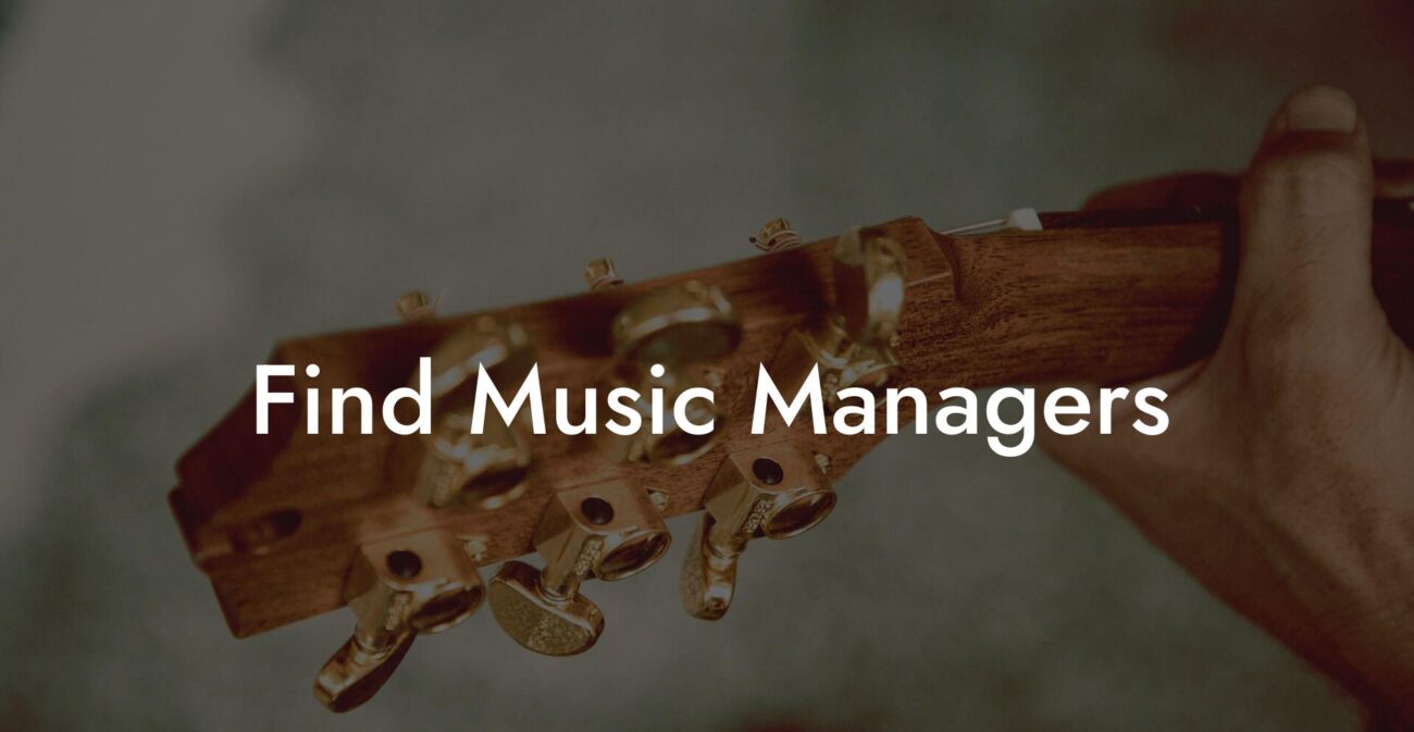 Find Music Managers