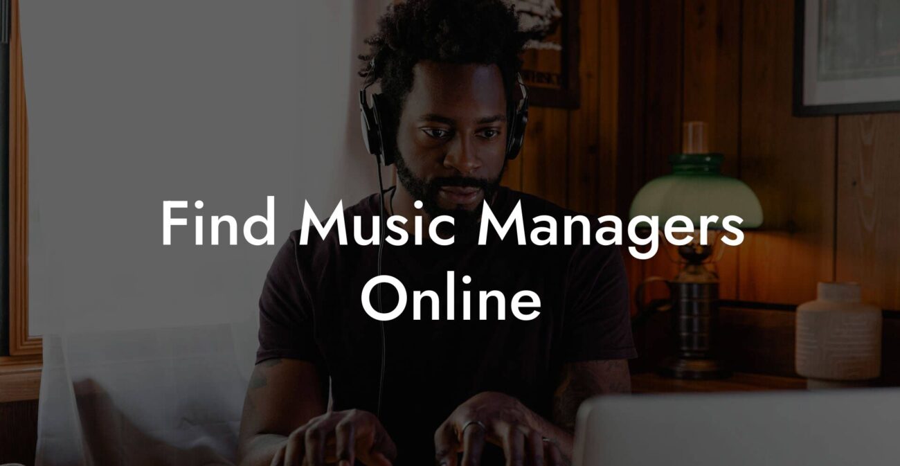 Find Music Managers Online