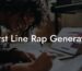 first line rap generator lyric assistant