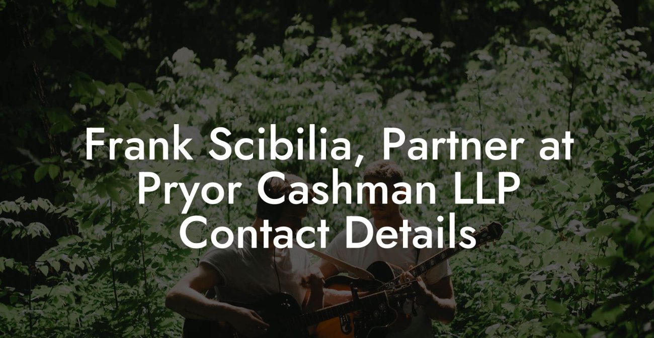 Frank Scibilia, Partner at Pryor Cashman LLP Contact Details