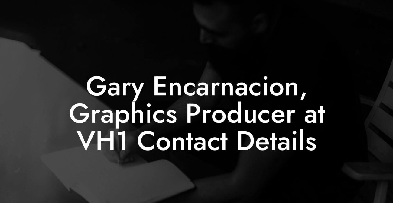 Gary Encarnacion, Graphics Producer at VH1 Contact Details