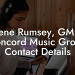 Gene Rumsey, GM at Concord Music Group Contact Details