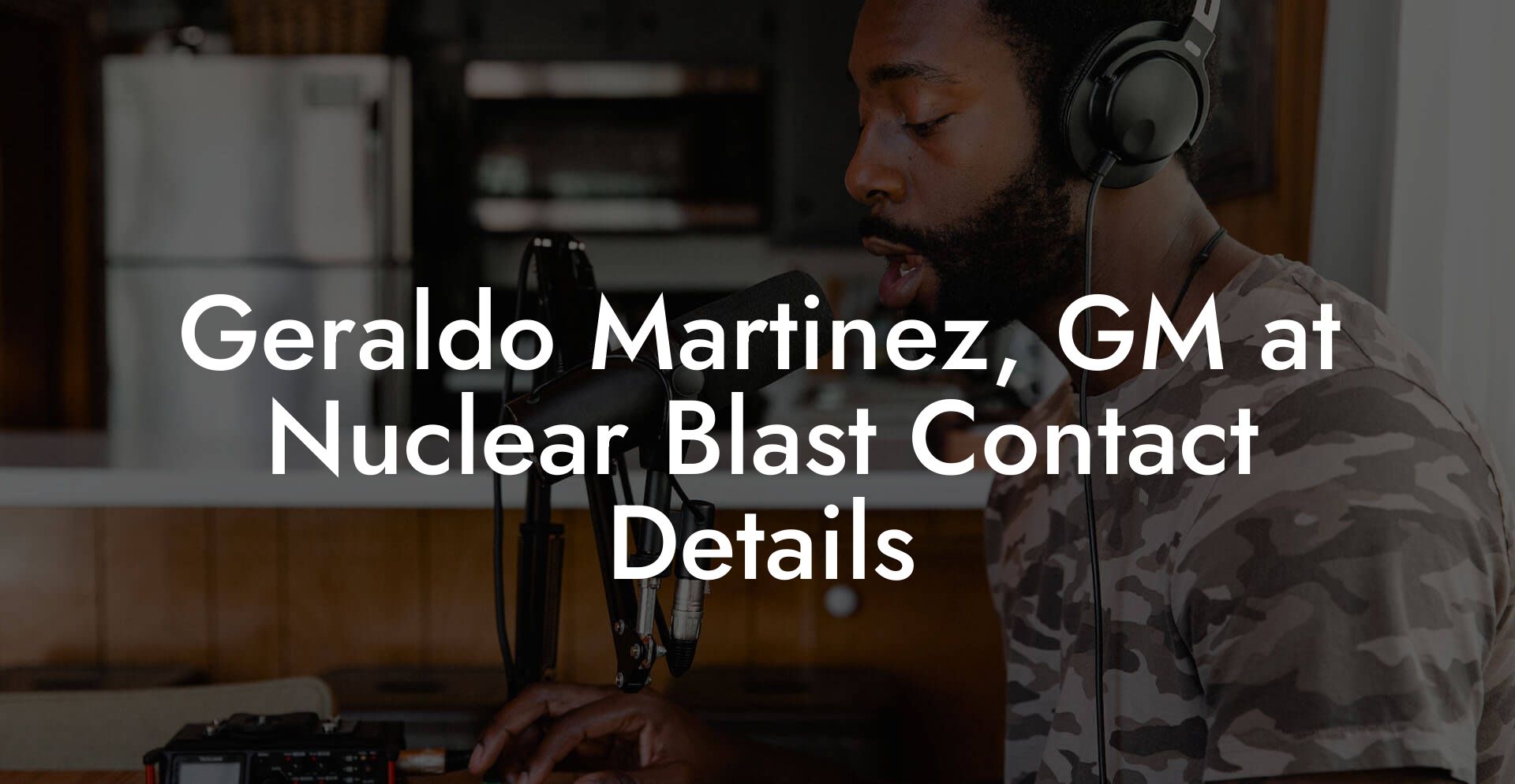 Geraldo Martinez, GM at Nuclear Blast Contact Details