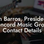 Glen Barros, President at Concord Music Group Contact Details