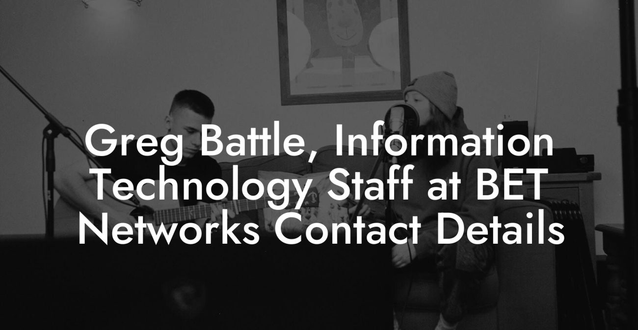 Greg Battle, Information Technology Staff at BET Networks Contact Details