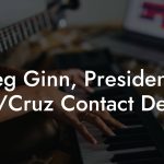 Greg Ginn, President at SST/Cruz Contact Details