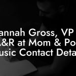 Hannah Gross, VP of A&R at Mom & Pop Music Contact Details