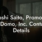 Hitoshi Saito, Promotion at Domo, Inc. Contact Details