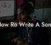 how ro write a song lyric assistant