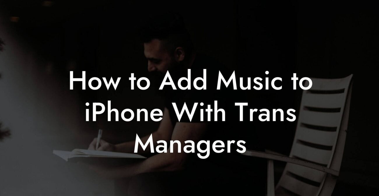 How to Add Music to iPhone With Trans Managers