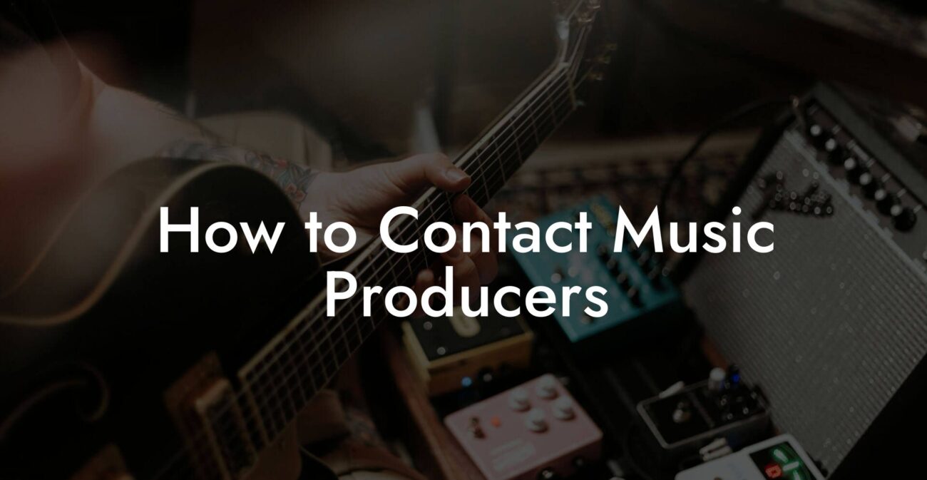 How to Contact Music Producers