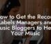 How to Get the Record Labels Managers and Music Bloggers to Hear Your Music