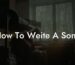 how to weite a song lyric assistant