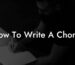 how to write a chorus lyric assistant