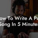how to write a pop song in 5 minutes lyric assistant