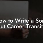 How to Write a Song About Career Transitions