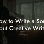How to Write a Song About Creative Writing