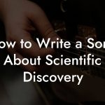 How to Write a Song About Scientific Discovery