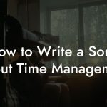 How to Write a Song About Time Management