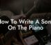 how to write a song on the piano lyric assistant