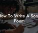 how to write a song poem lyric assistant
