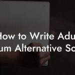 How to Write Adult Album Alternative Songs