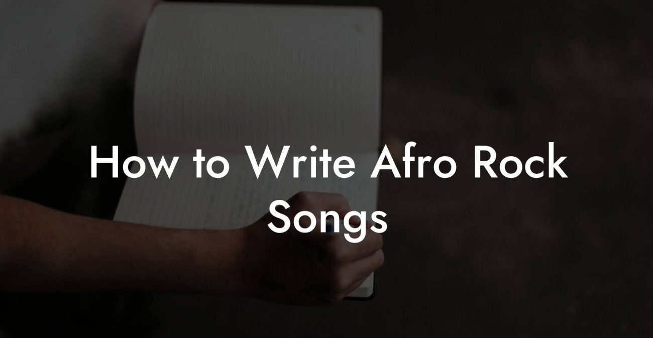 How to Write Afro Rock Songs