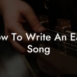 how to write an easy song lyric assistant
