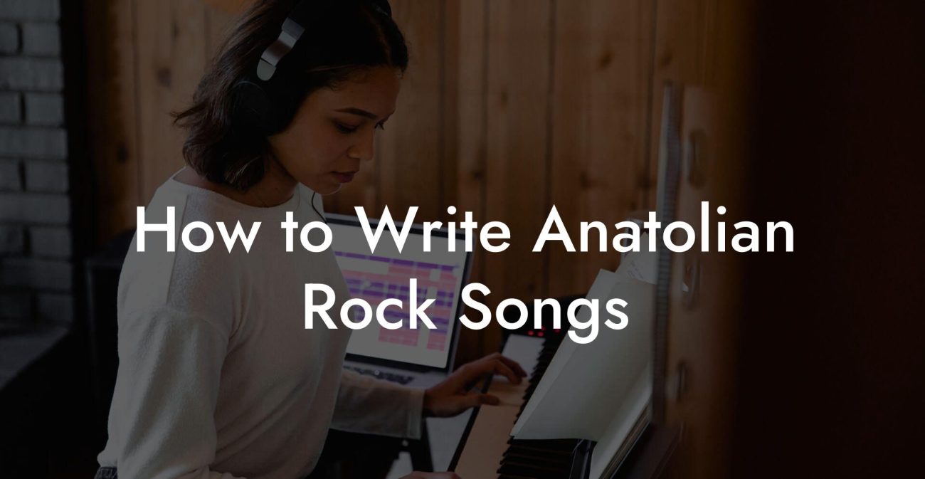 How to Write Anatolian Rock Songs