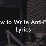 How to Write Anti-Folk Lyrics