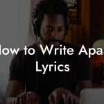 How to Write Apala Lyrics