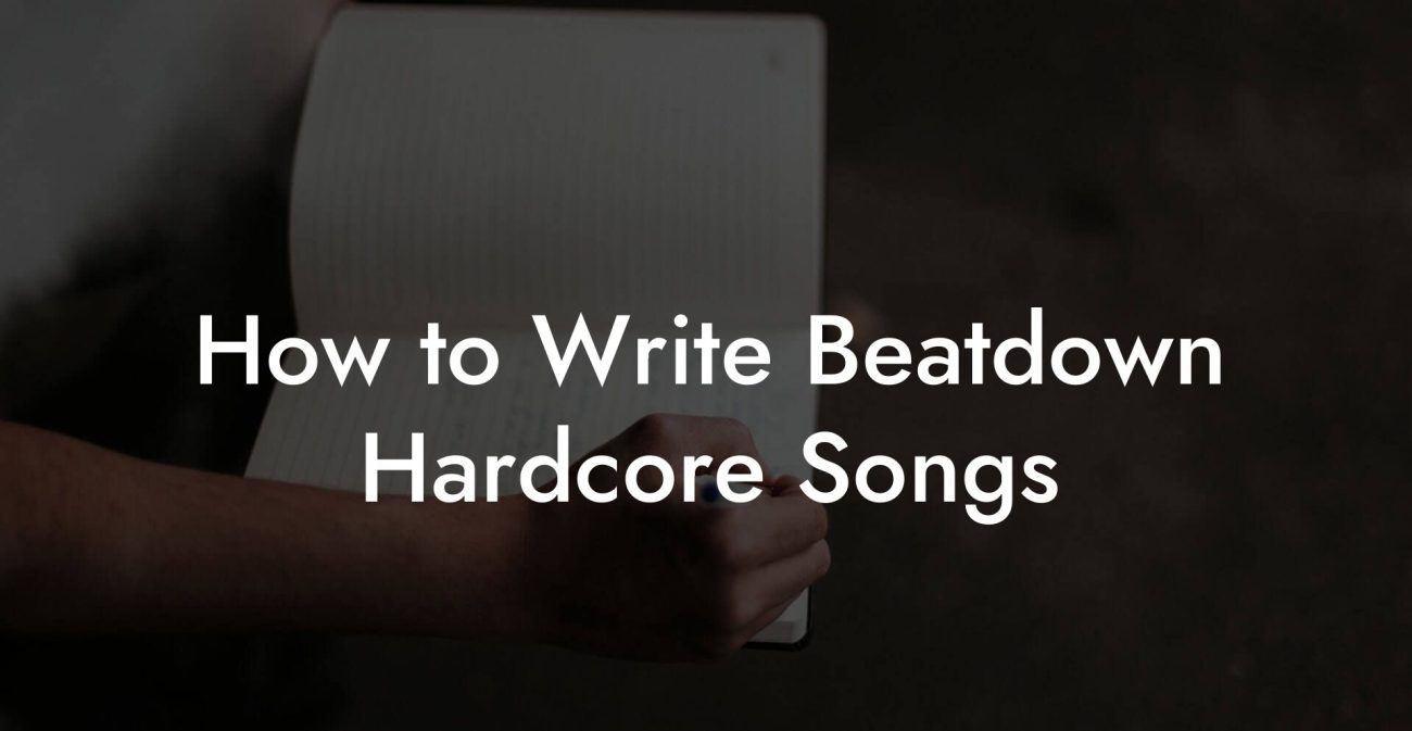 How to Write Beatdown Hardcore Songs