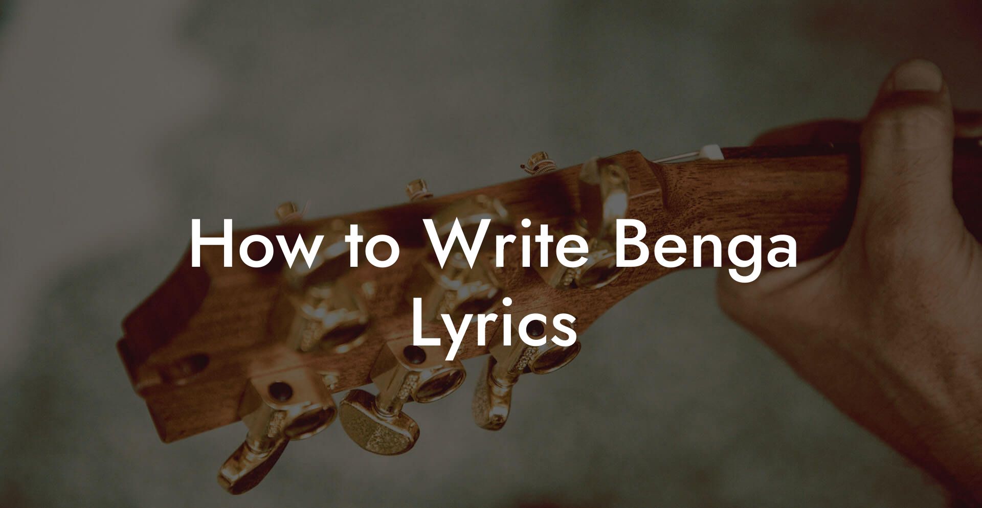 How to Write Benga Lyrics