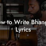 How to Write Bhangra Lyrics